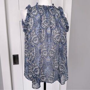 GAP Sleeveless Ruffle Shirt